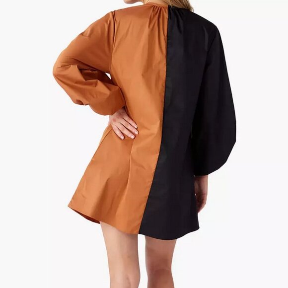Crosby by Mollie Burch Liv Color Block Split Round Neck 3/4 Sleeve Butto… - Picture 2 of 9